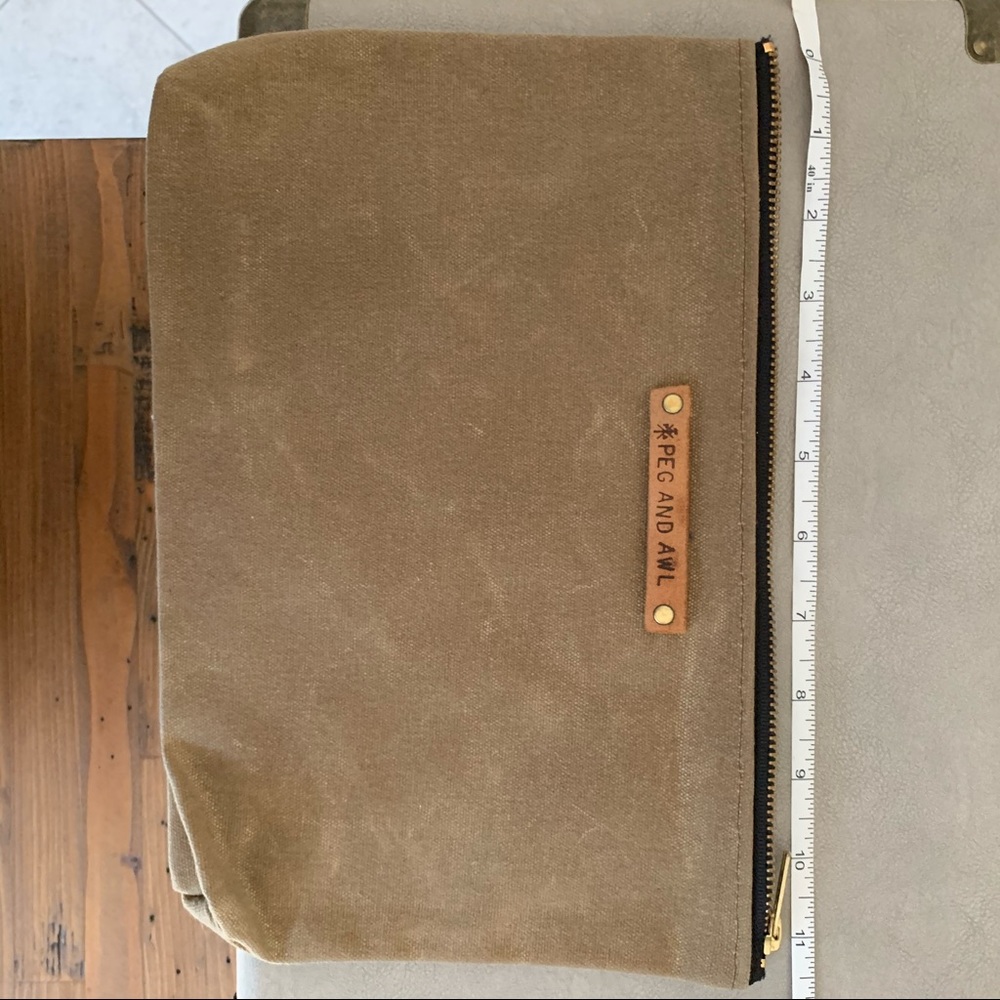 SOLD Peg and Awl Waxed Canvas Trendy Pouch Bag - Picture 7 of 8